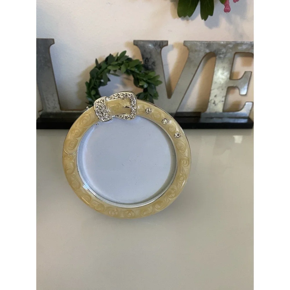Philip Whitney Embellished Yellow Enamel and Rhinestone Small Photo Frame‎ 3